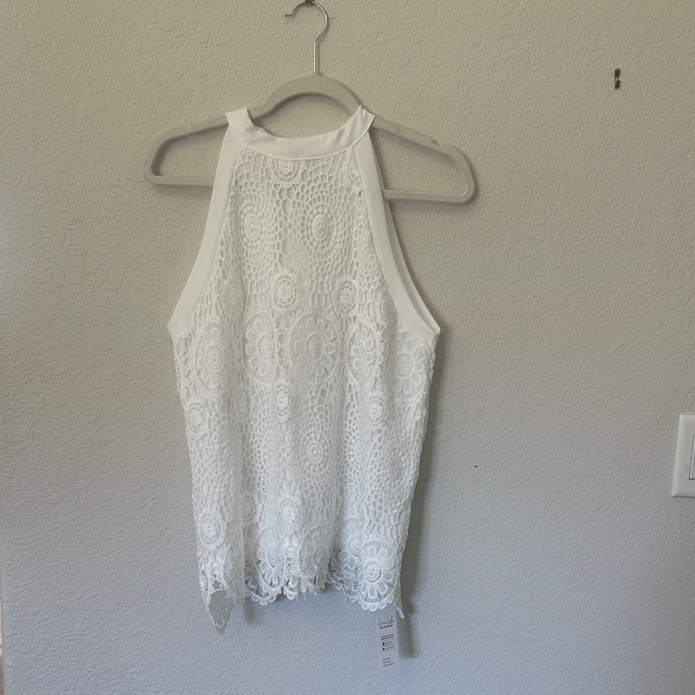 Cupshe White Lace Halter Blouse